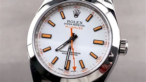 white dial rolex milgauss|rolex milgauss 116400 white.